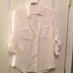 Express portofino shirt white Sz S